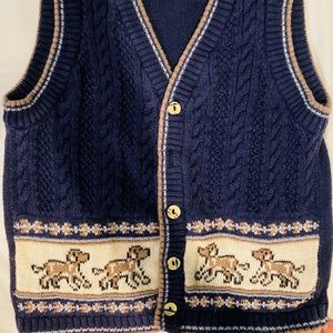 Boys size 6 dog sweater vest